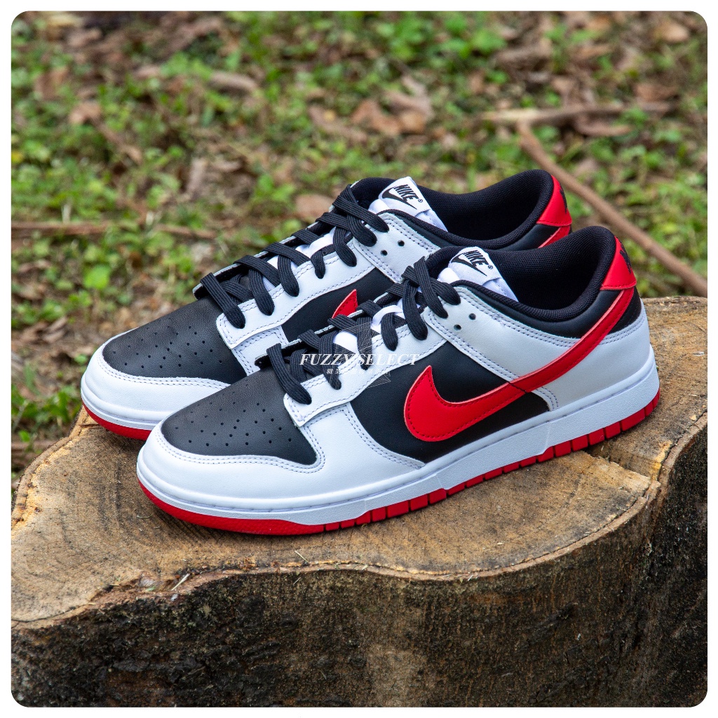 [Fengjia FUZZY] Nike Dunk Low White Black Red Reverse Panda Uchiha ...