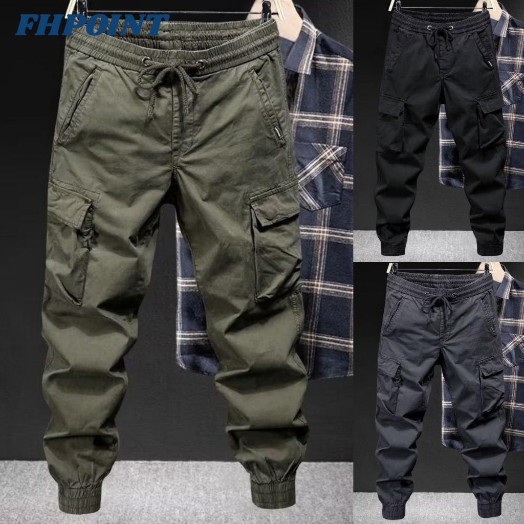 M5XL tactical pants fashion multiple pocket plus size cargo pants men
