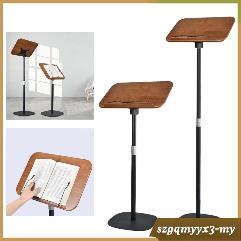 [ Wooden Stand with Page Paper Clips Adjustable Height and Angle Metal ...
