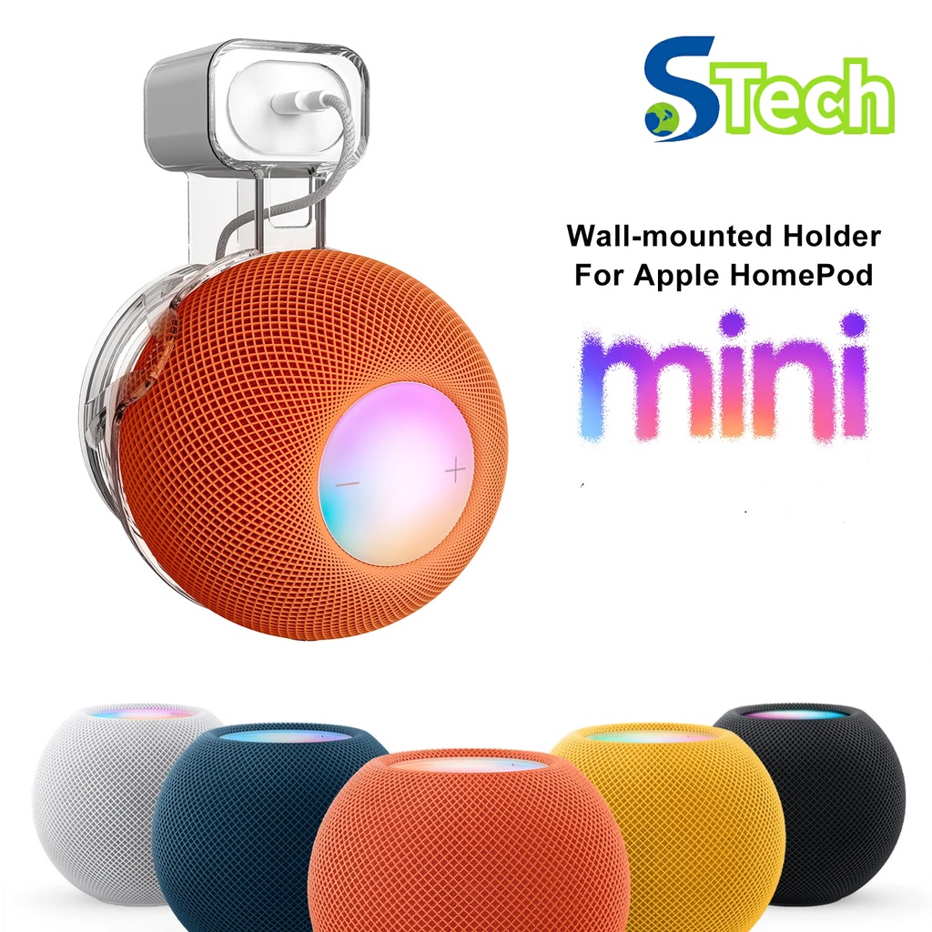 thumbnail image 2 of AHASTYLE HomePod Mini Wall Mount ABS Stand Holder With Cable Management Accessories For Apple HomePod Mini With Screws Space-saving For Kitchen, Bathroom And Bedroom (Black-1pc 2 of 10