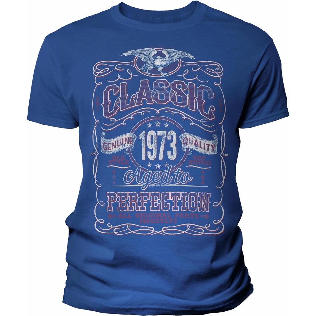 Mens Cotton T Shirt 50th Birthday Shirt Shirt T For Men Classic 1973 Aged To Perfection 8132