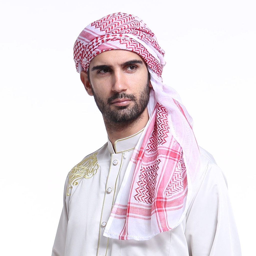 Men's headscarf For Muslim Arab Dubai Saudi Shemagh Islam mosliman