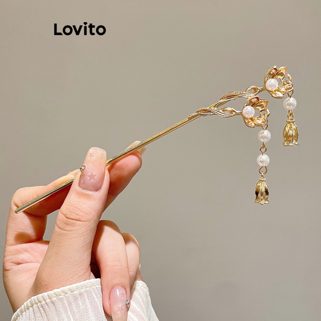 Lovito Casual Plain Metal Hair Clips For Women L Ad Gold Silver Lovito Jepit Rambut Logam