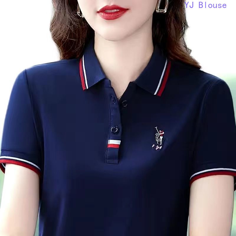 Women's Vintage Botanical Floral Casual Polo Collar Short-sleeved Linen And Cotton Shirt