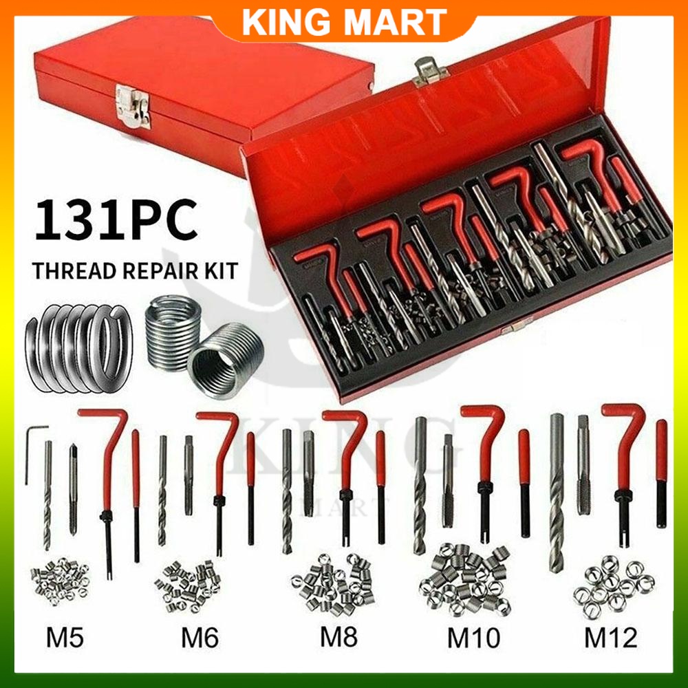 Thread Repair Kit M5/M6/M8/M10/M12 Drill Bit Helicoil Threaded Insert