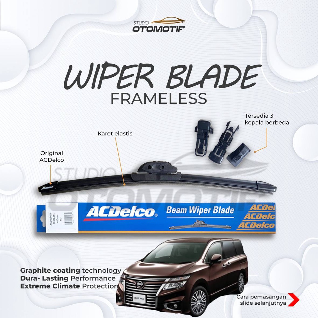 Nissan ELGRAND E52 26-16 Acdelco Beam Frameless WIPER | Shopee Malaysia