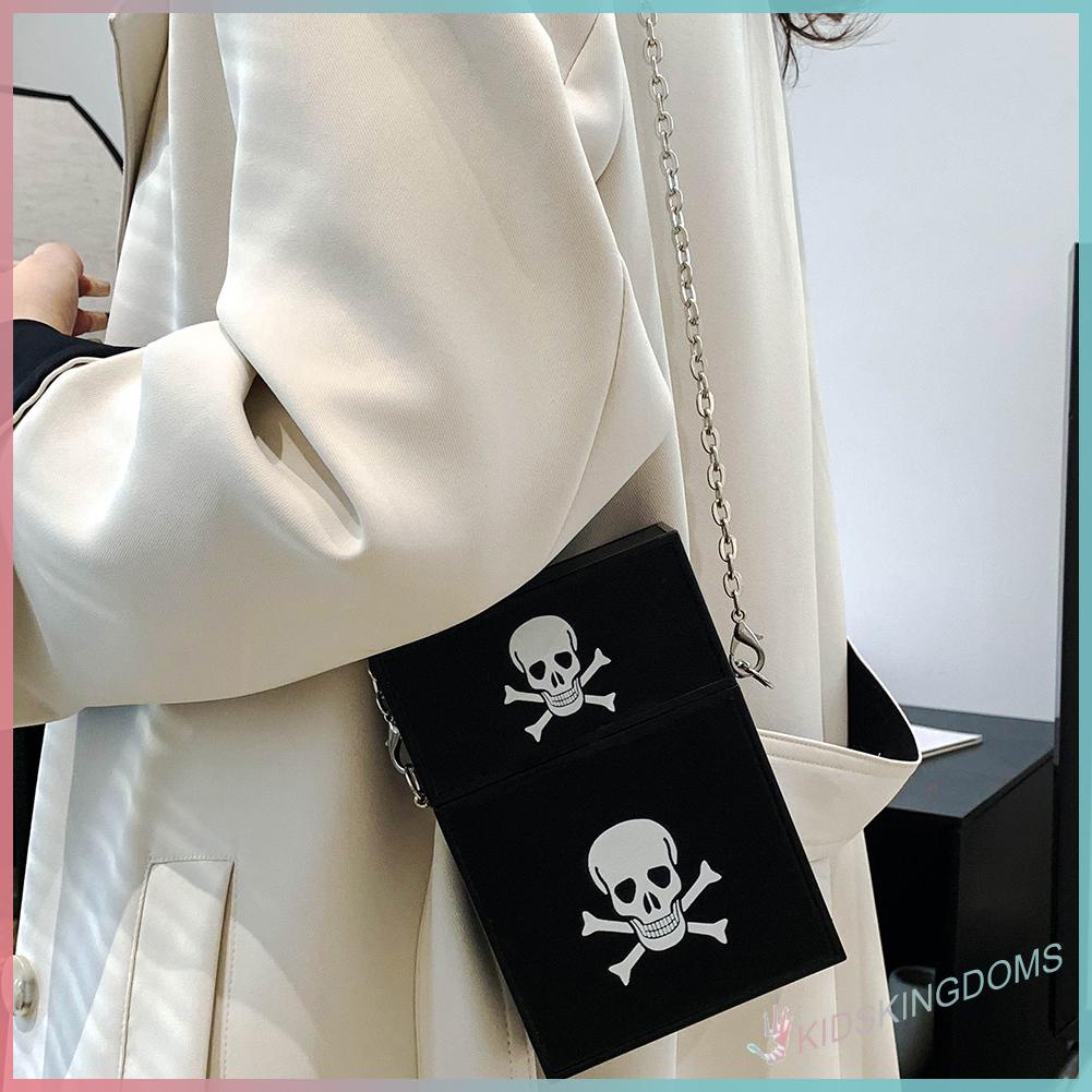 KKD 2023 Box Shape Purse&Handbag Retro Gothic Small Satchel Halloween