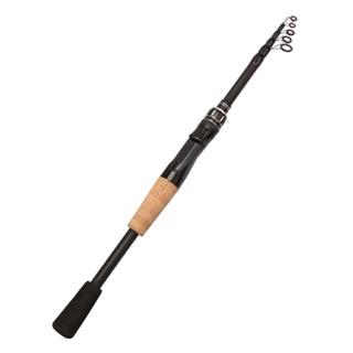 HUAYUEJI Telescopic fishing rod, fiberglass 1.5M-2.4M Portable Fishing Rod,  Short Casting Spinning fiberglass Lure Rod Travel Fishing Equipment