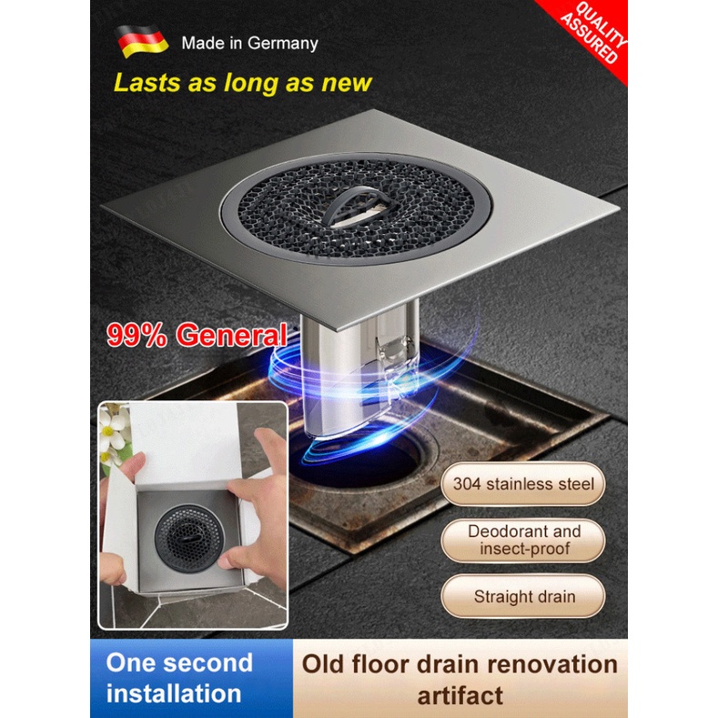 Odor-proof floor drain with cover/Stainless Steel Floor Trap Cover ...