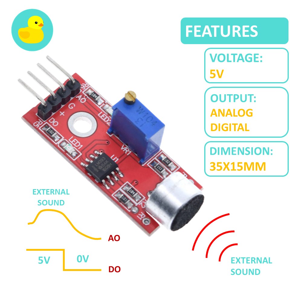 Microphone Adjustable Sound Detection Mic Sensor | Shopee Malaysia