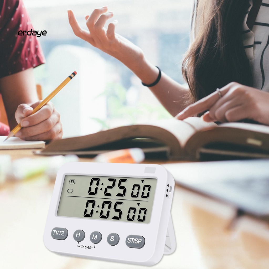 EYE Learning Timer Alarm Clock Convenient Dual Digital Timer for