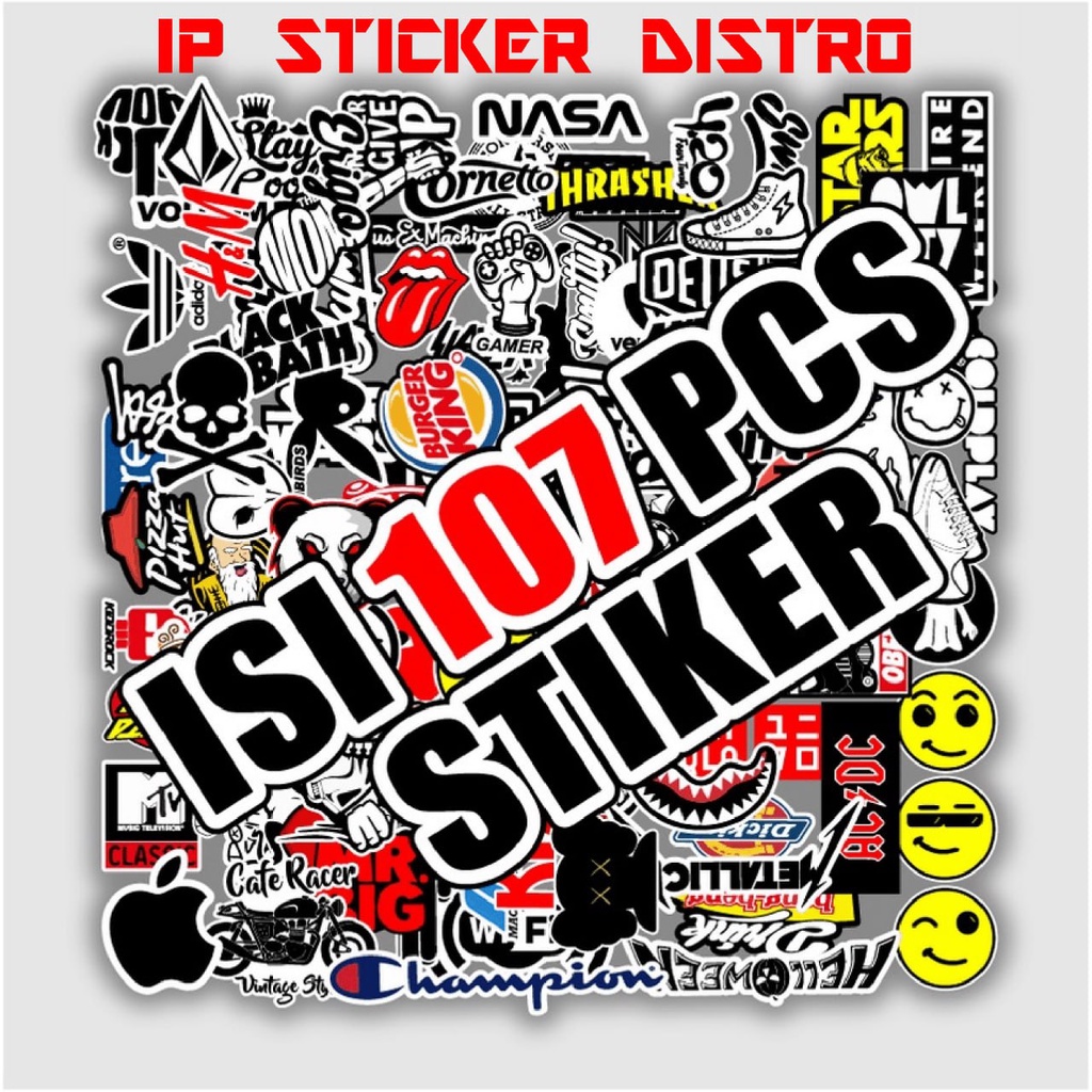 DISTRO stickerpack (1 set contains 107pcs) has been cut and laminated ...