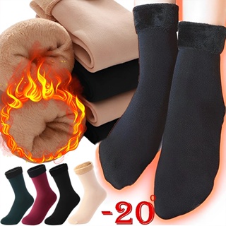Thicken Winter Warm Thigh High Socks/ Wool Cashmere Snow Seamless Socks/ Men Women Velvet Soft Boots for Floor Sleeping