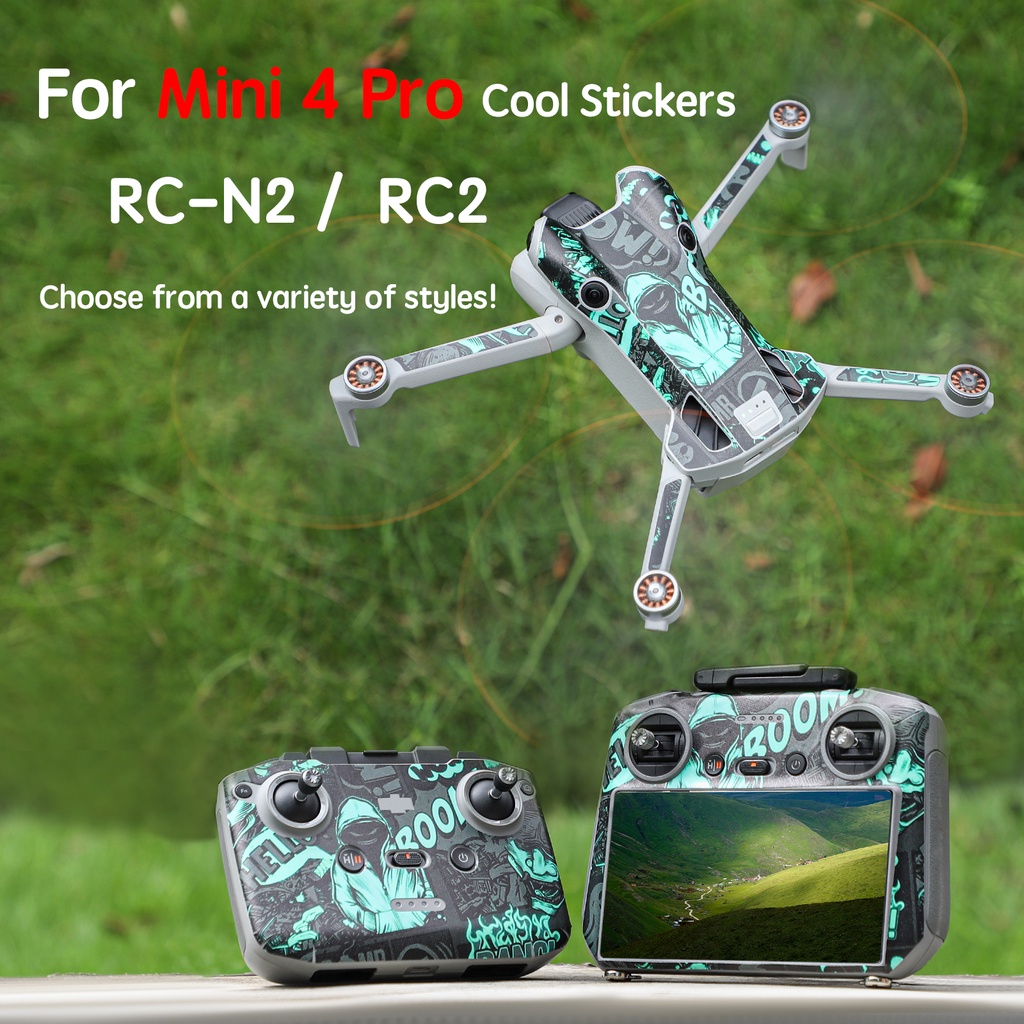 For DJI Mini 4 Pro multi-color sticker body, arm protection film  accessories, RC 2/RC-N2 remote control