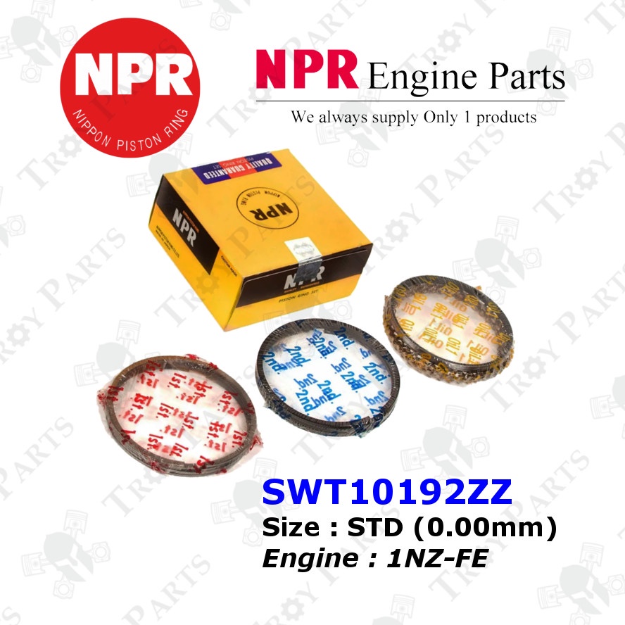 NPR Piston Ring Set for Toyota Vios Yaris Vitz NCP42 NCP91 NCP93 NCP150 ...