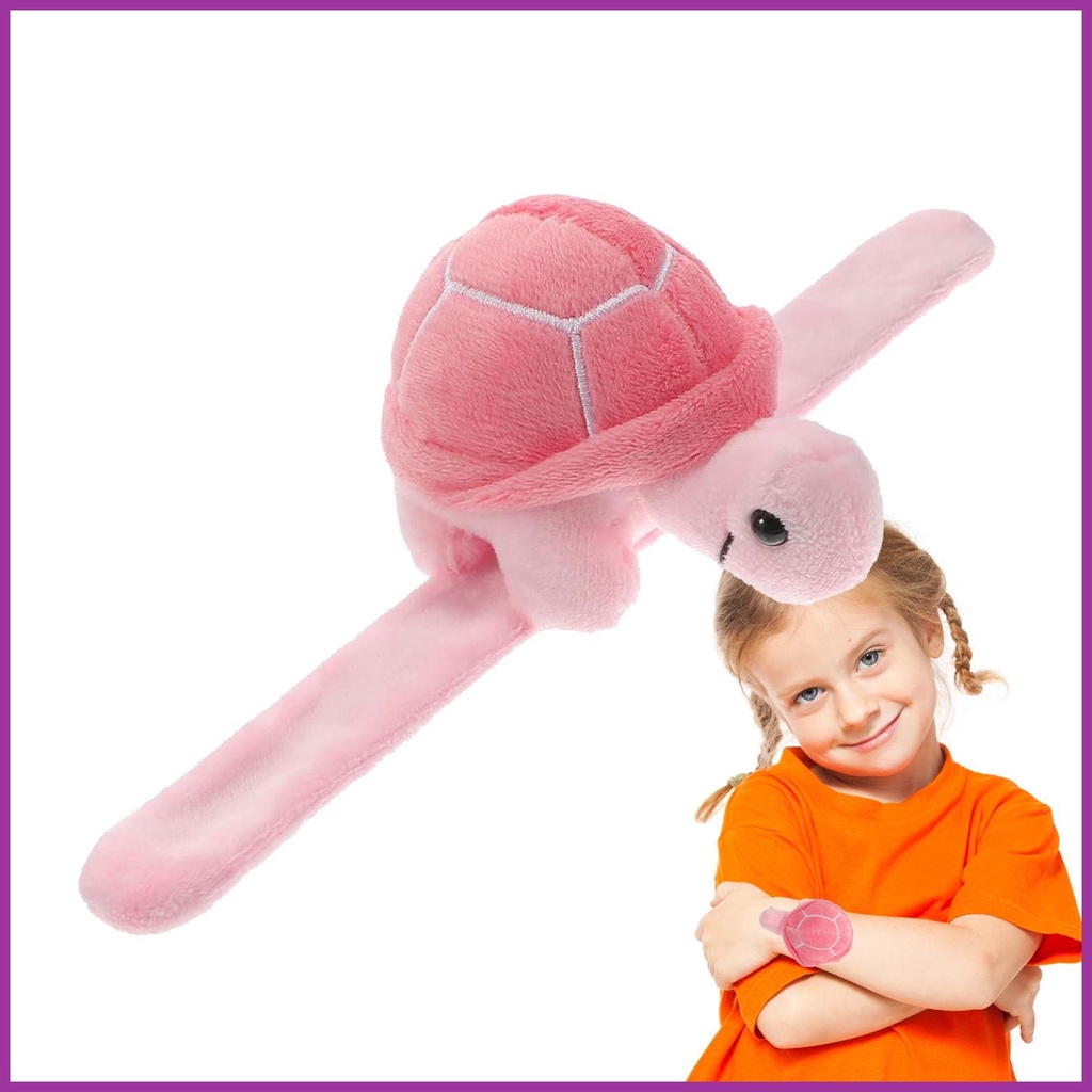 Animal Wrist Huggers Cute Cartoon Pink Turtle Plush Animal Bracelets