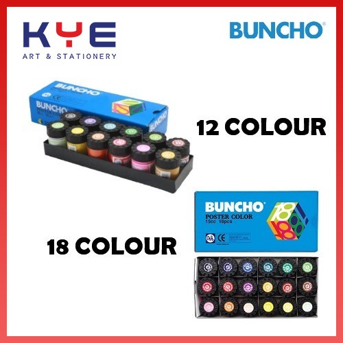 Buncho Poster Colour (12 Colours, 18 Colours) 15cc | Shopee Malaysia
