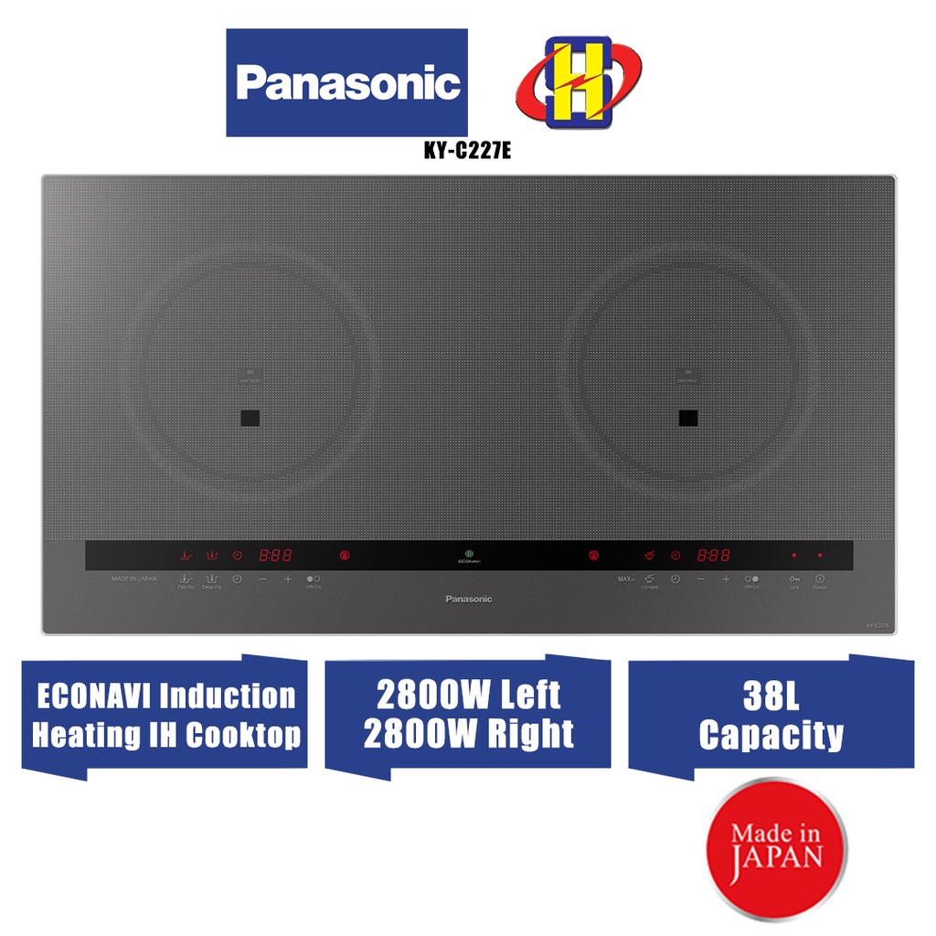 Panasonic Induction Cooktop (2800W) Induction Heating IH Cooktop MadeInJapan & ECONAVI KY