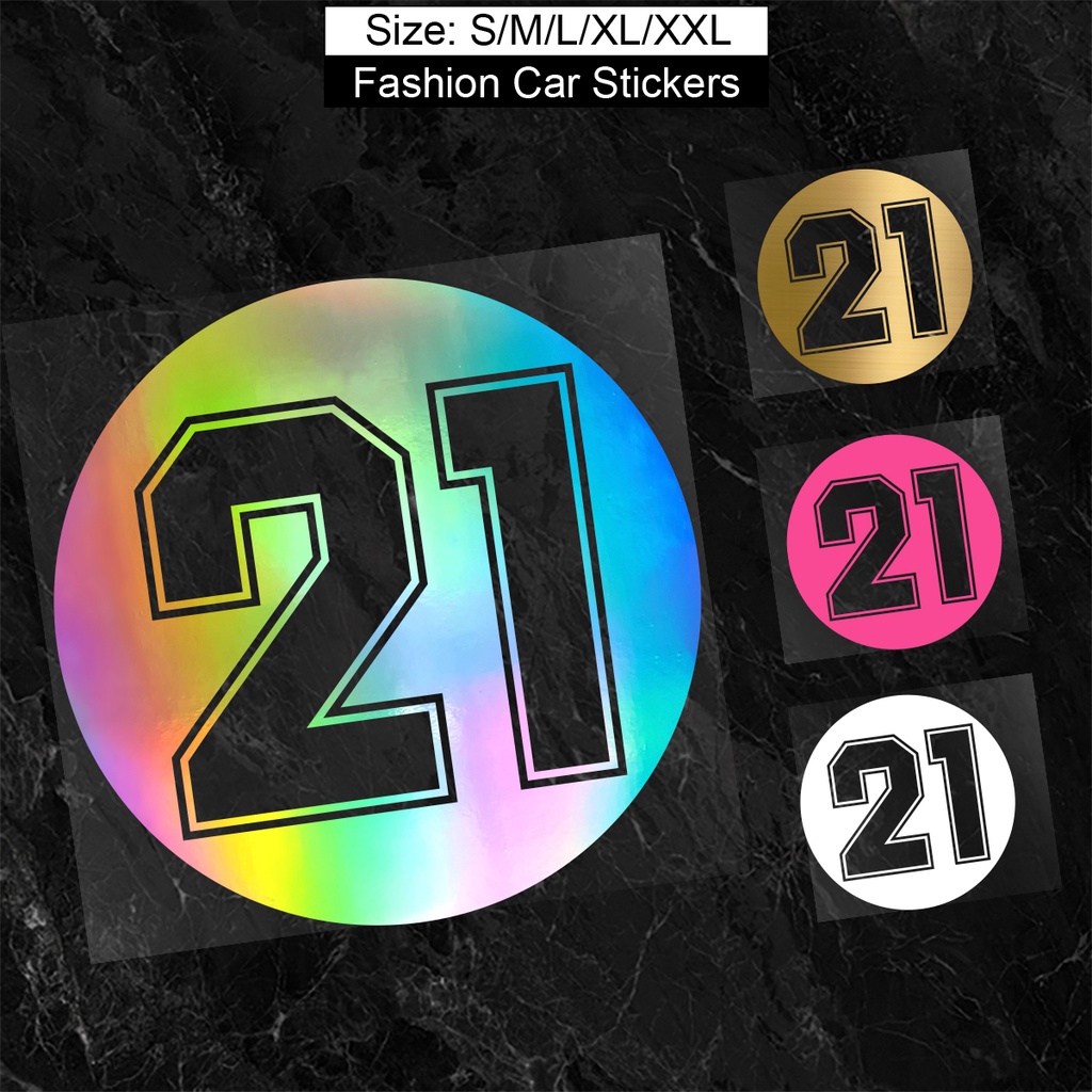 21 Racing Number Car Stickers Motorcycle Stickers Are Suitable for Car ...