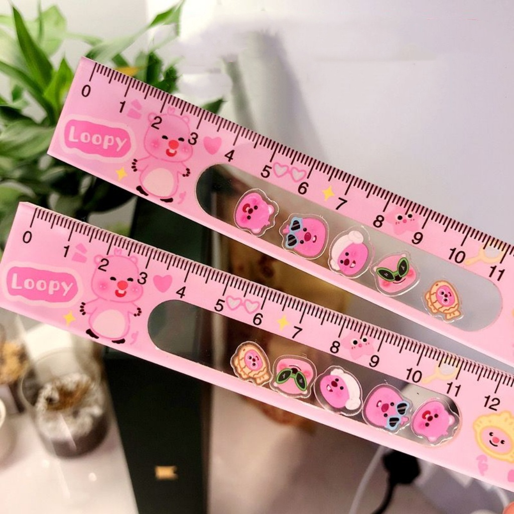 New Cute Cartoon Beaver Loopy Rocker Shaker Ruler Student 15cm ...