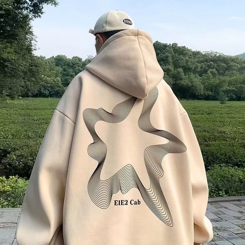 REVIEW Hoodie met labelprint in ecru online kopen | P&C