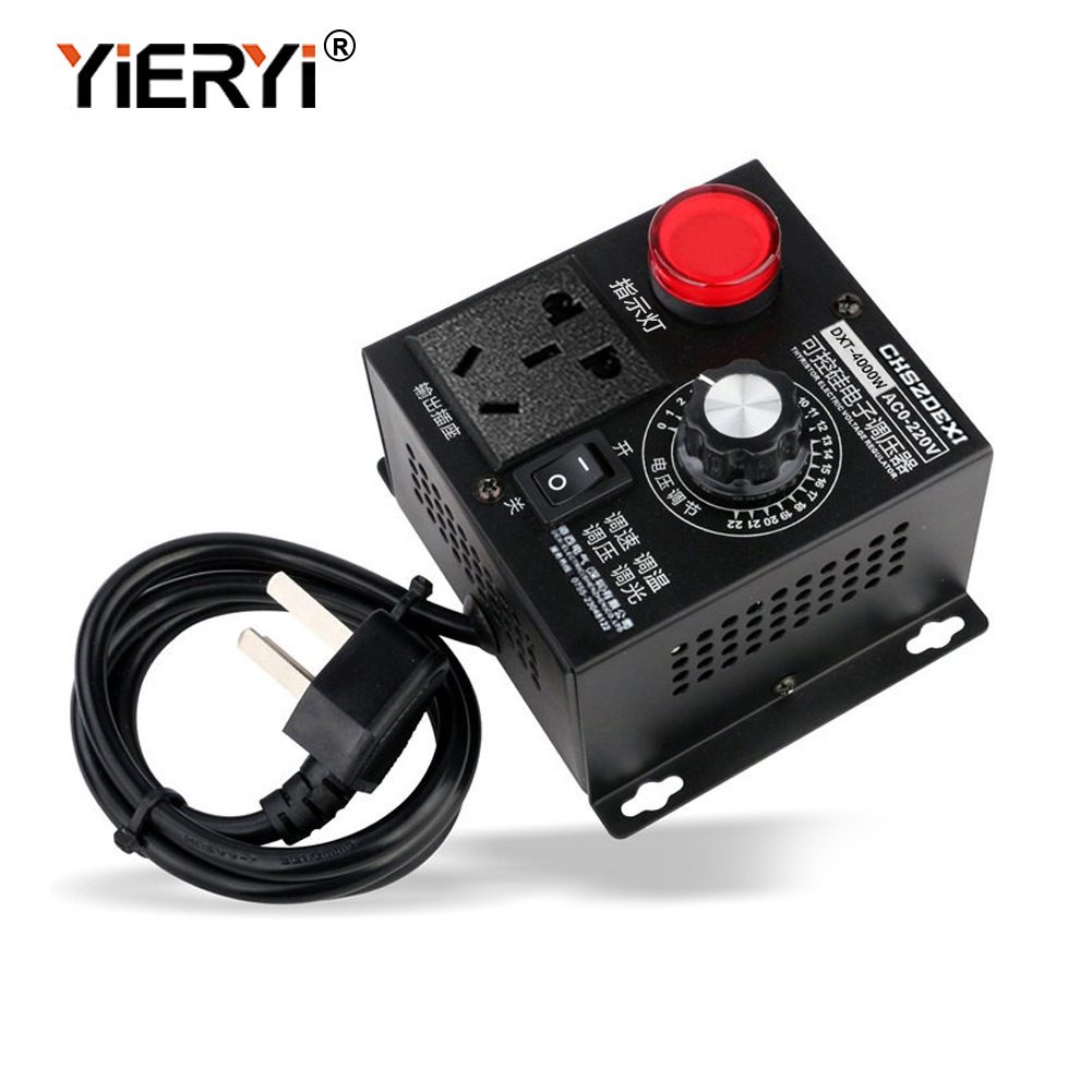 Yieryi AC 220V SCR Motor Speed Controller Adjustable Electronic Voltage