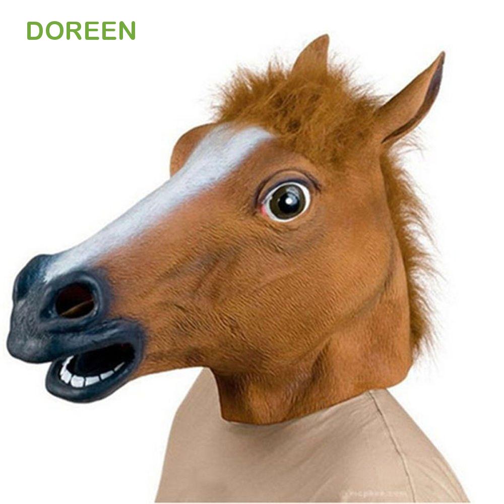 DOREEN BoJack Horseman Head Cover Funny For Women Men Horse Mask Trick
