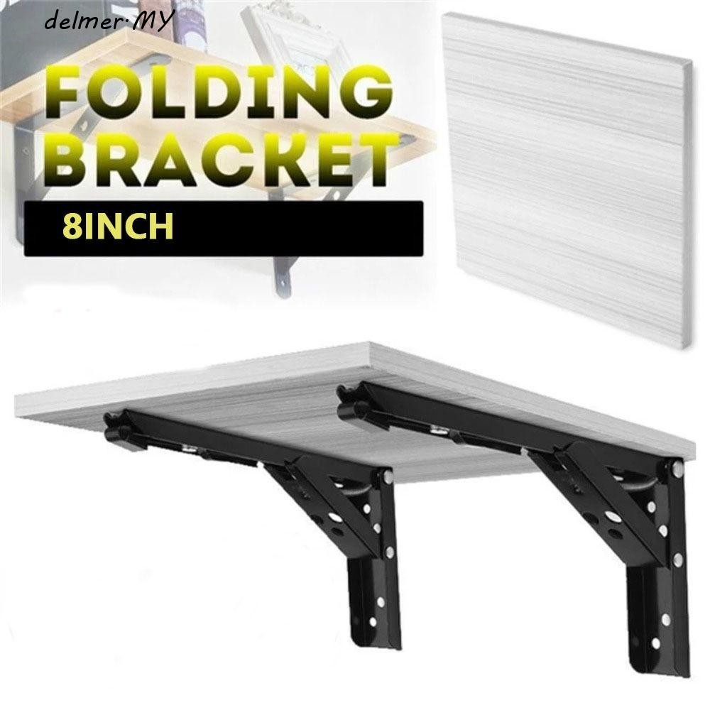 DELMER Folding Shelf Bracket Collapsible Desk For Table Work Wall ...