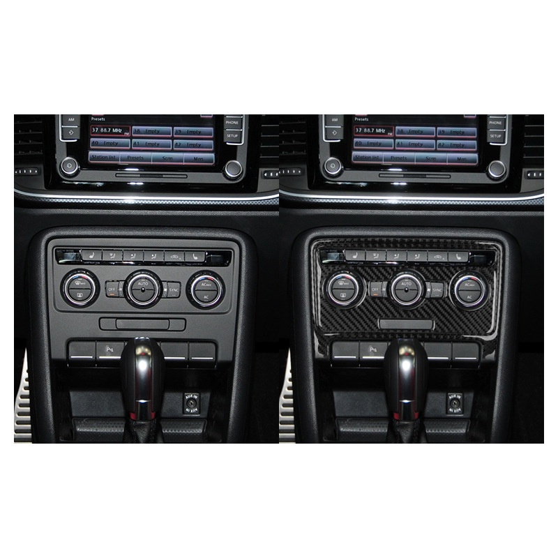 Suitable for 1219 Volkswagen Beetle Carbon Fiber Air Conditioning CD Panel Decoration Sticker