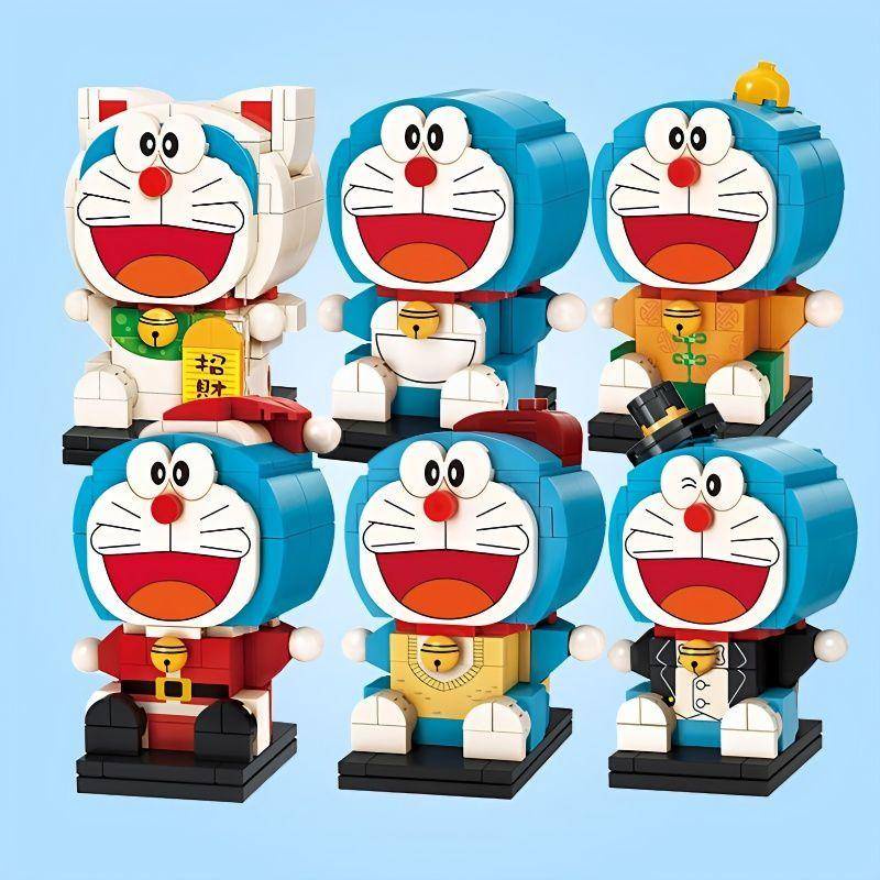 Doraemon Assembly Doraemon Cat Blue Fat Man Doraemon Square Head Model