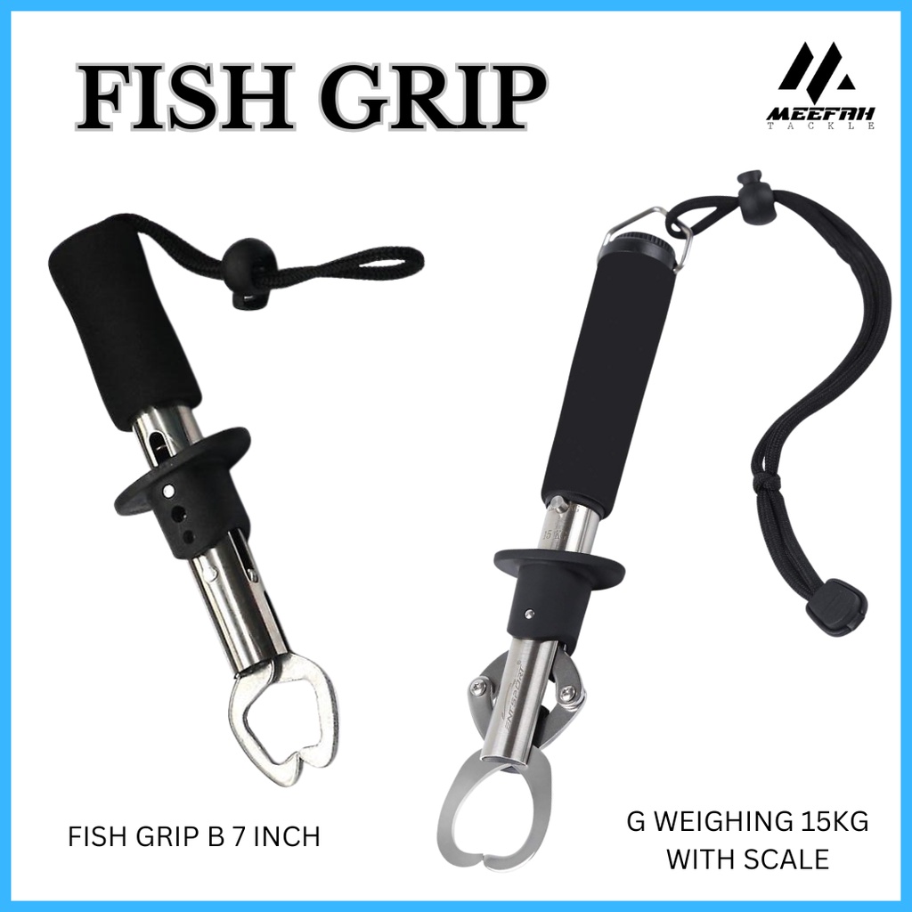 Stainless Steel Fish Grip Fish Gripper Grip Ikan 15kg (1pc) - Fish Grip  Fishing Accessories Tools