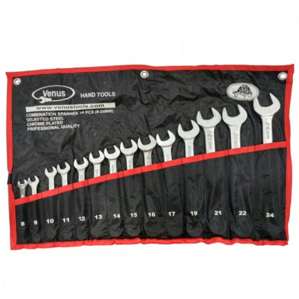 VENUS COMBINATION SPANNER SETS 8MM - 24MM 14 PCS | Shopee Malaysia