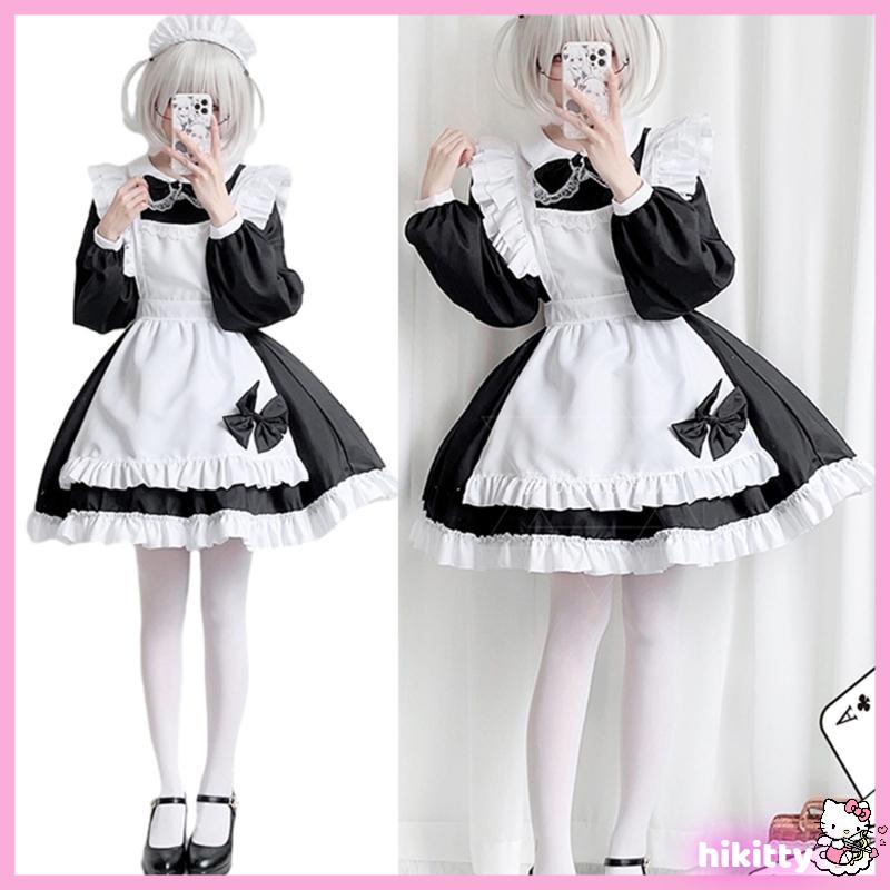 Hik Anime Maid Outfit Anime Maid Cosplay Costume Black White Maid Dress