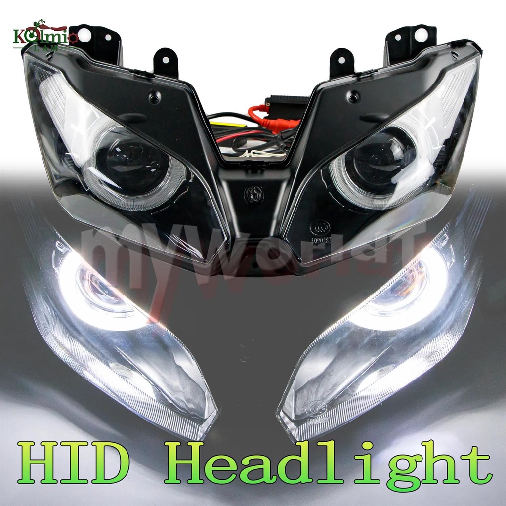 Fit for Kawasaki Ninja ZX6R 2013 2018 Demon Angel Eye HID Projector