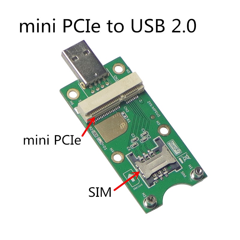 Jmt Mini Pci E Wwan To Usb Adapter Card With Sim Card Slot For Wwan