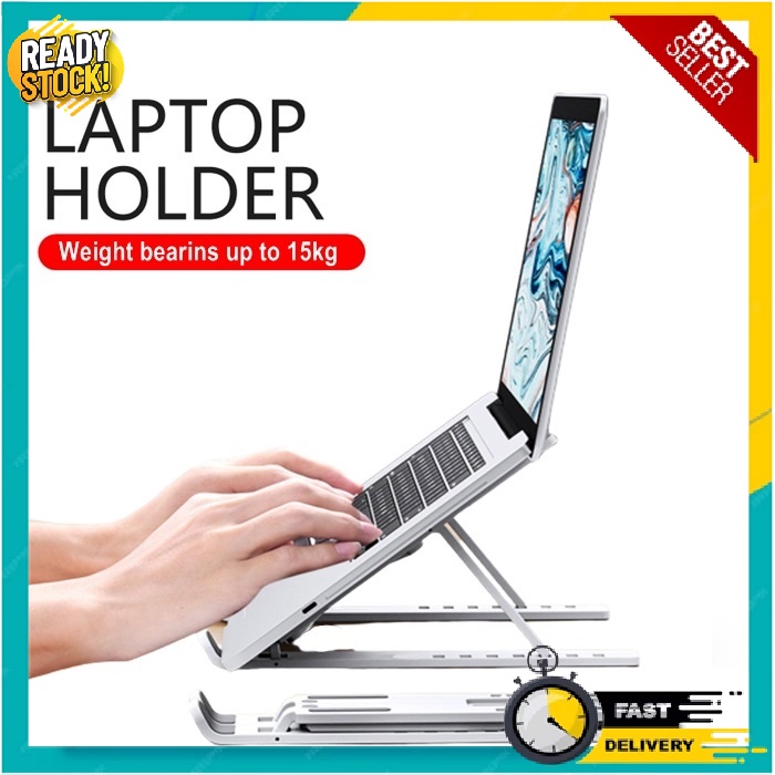 Portable Adjustable Height Foldable ABS Plastic Laptop Holder Support ...