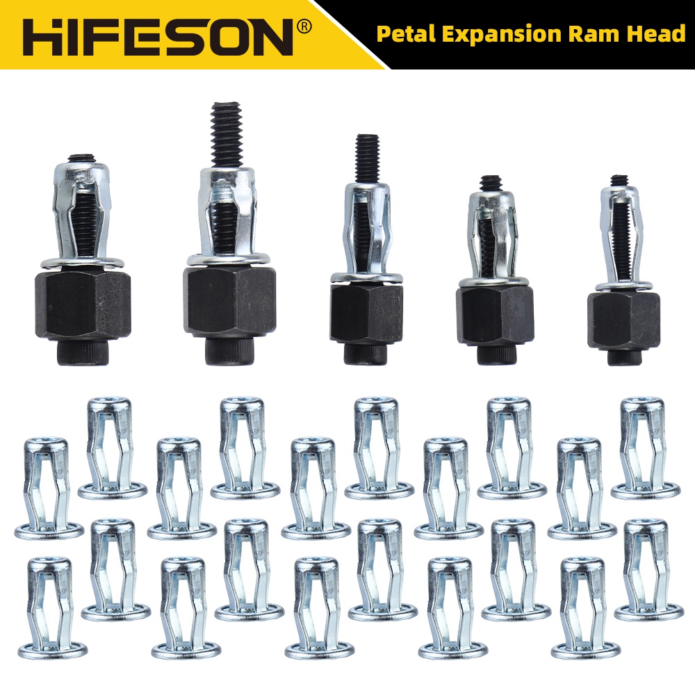 HIFESON Rivet Head Nuts Set 20pcs Alloy Expansion Clamp Petal Rivet Kit ...