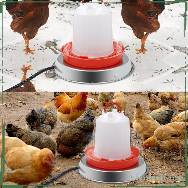 [Fenteer1efMY] Automatic Chicken Water Heater 110V 48W Chicken Drinker