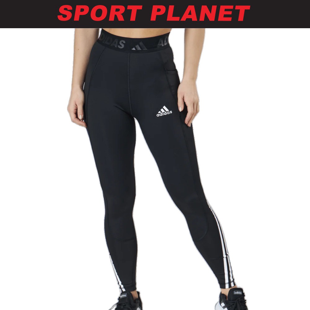 adidas Train Essentials 3-Stripes High-Waisted 3/4 Leggings - Blue | adidas  Singapore