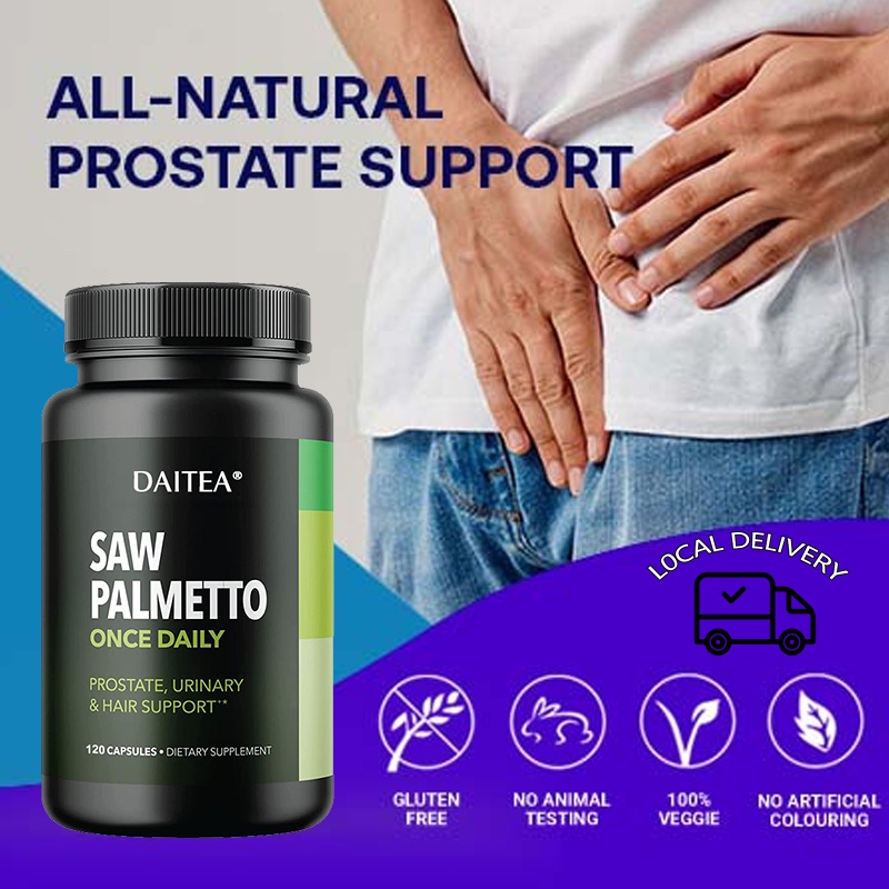 Saw Palmetto Prostate Supplement for Men Prolongs Youth and Reduces Prostate Inflammation