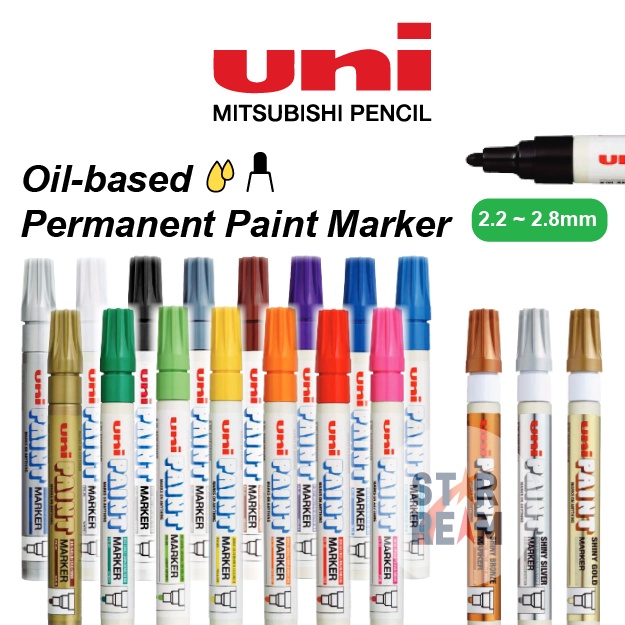 Fast Dry OilBased Permanent Uni Paint Marker/Metallic Marker/Pen Cat