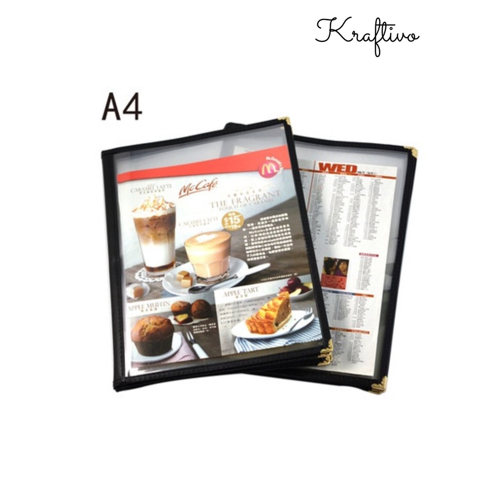 [READY STOCK] Menu Holder Transparent Clear Menu Book Cover, Menu PVC