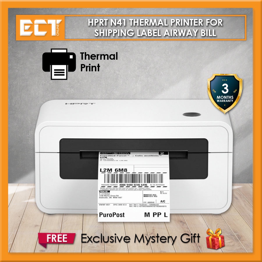 HPRT N41 Thermal Printer Shipping Label Airway Bill Label Printer Shopee Malaysia