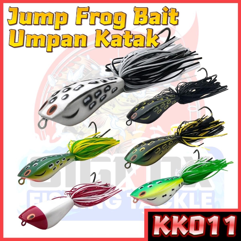 _Signox_Jump Frog Bait Umpan Katak Double Hook Top water Lure Casting  Haruan Toman Umpan tiruan Jump Frog EXP 「KK011」