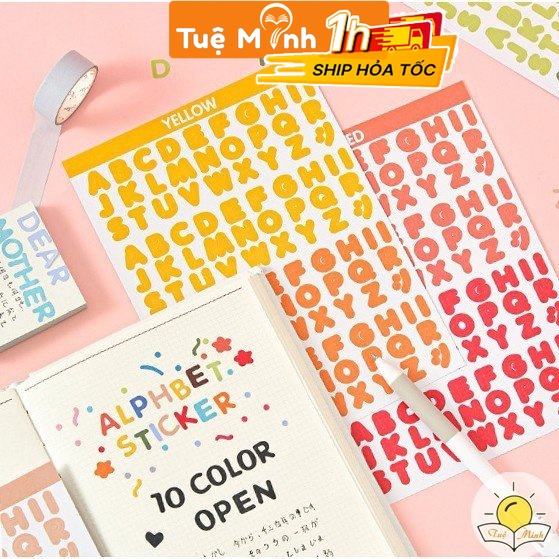 Sticker alphabet Letters, Numbers, DIY Notebook Decoration Symbols ...