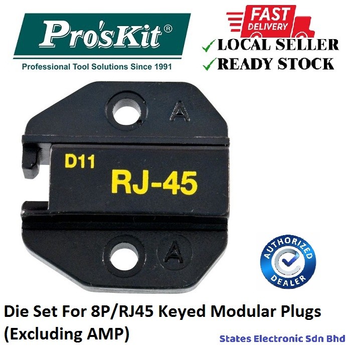 Pro'sKit 1PK-3003D11 Die Set For 8P/RJ45 Keyed Modular Plugs (Excluding ...