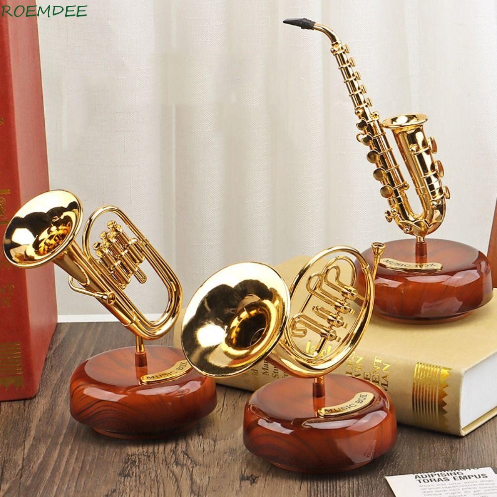 ROEMDEE Rotating Music Box, Handicraft simulation Instrument Music Box ...