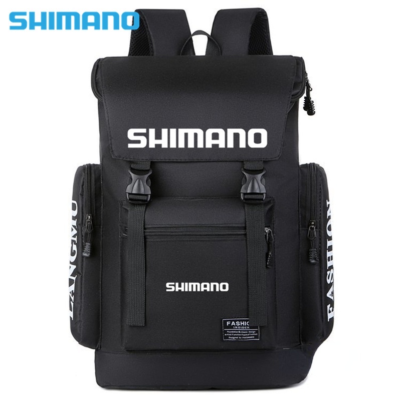 Shimano Men's Outdoor Fishing Backpack Wear-resistant Waterproof Fishing  Bag Travel Camping Hiking Backpack