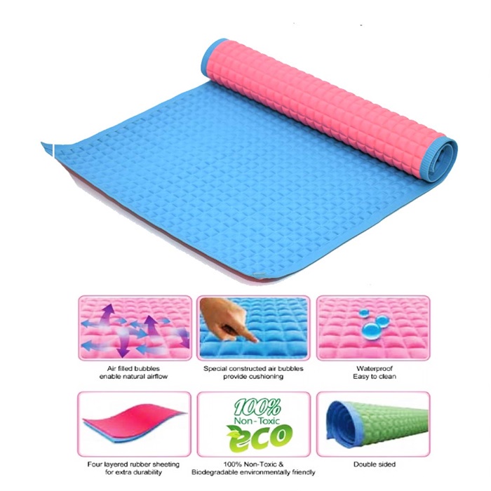 Baby sleeping rubber outlet sheet