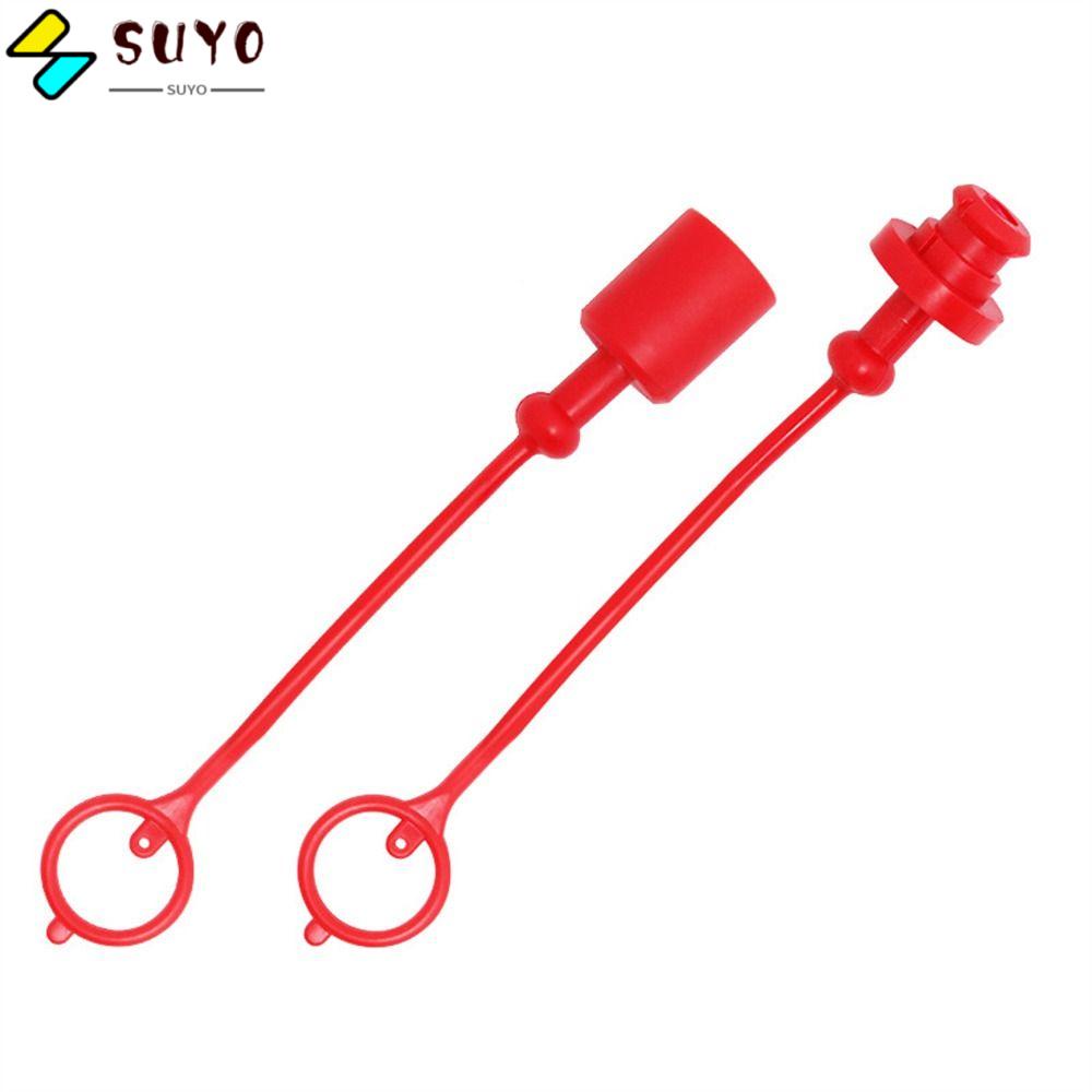 SUYO Hydraulic Dust Covers, Red 1/2 ISOB Hydraulic Coupler Dust Cap, With Retention Ring